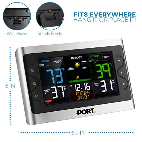 PORT Wireless Weather Forecast Station Digital Color Weather