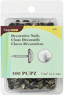 Upholstery Decorative Nails 7 16 300 Pkg Antique Brass Hammered