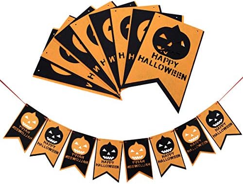 Halloween Banner Felt Cloth Banner For Happy Halloween