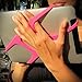 Padlette Tablet Handle, Holder, Grip for iPad Kindle Fire HD Surface Galaxy Tab and Compatible with Any Tablet with a Display from 8 inches to 11 inches (Mid-Size D3 Pink)