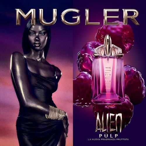 Alien Pulp Eau de Parfum Donna, Fragranza Floreale Fruttata con Lampone, Gelsomino Cremoso e Muschi Soffici, Flacone Iconico Talismano Ricaricabile, 60 ml