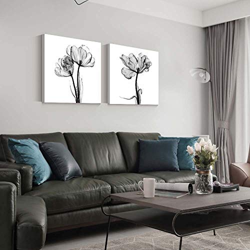 SIGNFORD 2 Panel Canvas Wall Art Black 