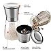 OTBBA Premium Salt and Pepper Grinder Set of 2 - Brushed Stainless Steel Mill Set, Adjustable Coarseness Salt and Pepper Mill Shakers with 6 oz Glass Body
