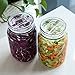 Aozita 4-Pack Glass Fermentation Weights - Fermenting Weights with Grooved Handle - Fits Any Wide Mouth Mason Jar