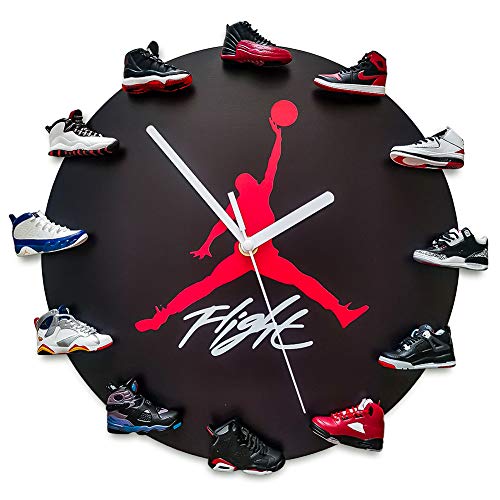 JoonieHouse Air Jordan Wall Clock with 3D Print Sneakers, Decorative