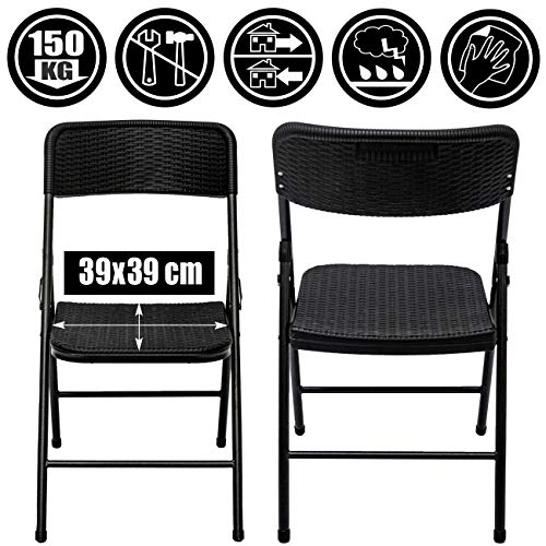 AMANKA 150kg Garten Sitzgruppe 180 cm Tisch Rattan-Optik Wetterfest Gartenmöbel Set mit 6 Stühlen – Bild 8