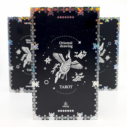 DAMY DREAM Korea Oriental Drawing Tarot Card, 78 Tarot Deck with Guide Book, Hologarm Edition