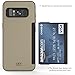 Galaxy S8 Case, Molan Cano [Lucy] Slide Out Card Holder Wallet Case Dual Layer PU Cover with 1 Card Slot for Samsung Galaxy S8 - Champagne Gold