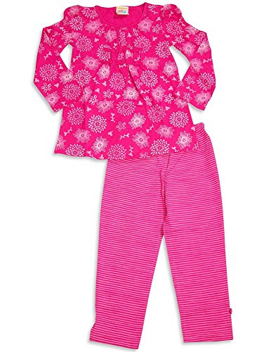 Sweet Potatoes - Little Girls's Long Sleeve Floral Legging Set, Fuchsia 30976-5