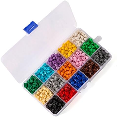JUZIPI DIY 3D Building Block Sets Mini Bricks pixel Toy 1000 Pieces 15 colours for Kids and Children（Give a drawing）