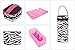 SoHo Pink Zebra Diaper Bag Tote Purse 6Pc Set