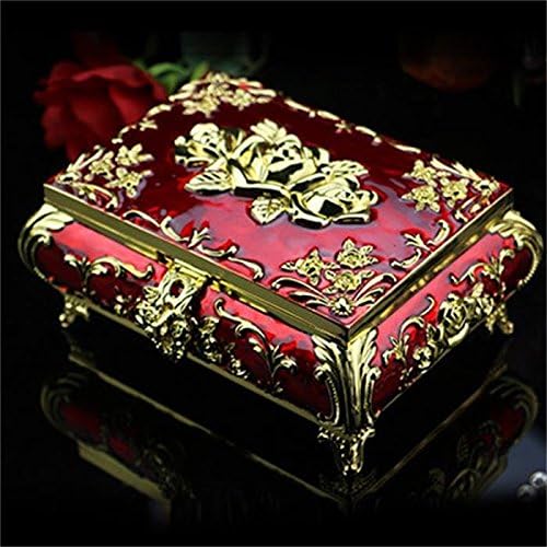 DELLT-Russian jewelry box princess European Korean non-real retro wood locking storage box jewelry mirror ornaments