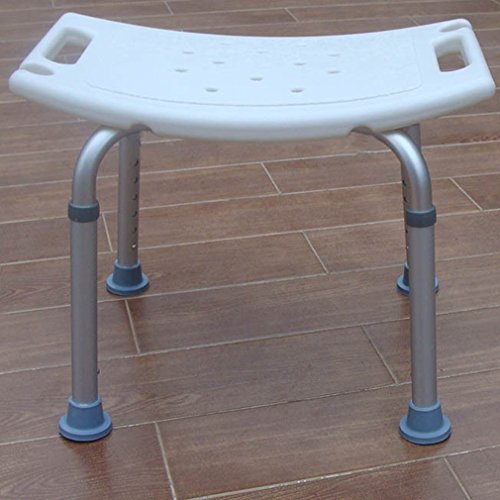 Bathroom Stools Shower Benches Medical Equipment Adjustable Height Bathroom Weight Capacity 300 lbs Safety Accessibility with Anti-Slip Rubber Tips for Safety Stability