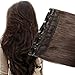 #2 18 INCH ONE PIECE CLIP IN HUMAN HAIR EXTENSION STRAIGHT HAIR