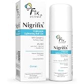 Fixderma Nigrifix Underarm Ocean Roll on With 6% AHA, Lactic Acid &amp; 1% Mandelic Acid &amp; Kojic Acid | Brightens Skin &amp; Exfoliates Underarm | For Sensitive Skin - 60ml