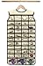 BB Brotrade Hanging Jewelry Organizer,Double Sided Jewelry Storage Organizer with Wooden Hanger,86 Clear PVC Pockets for Holding Necklaces, Bracelets, Rings, Earrings (Beige)