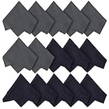 (15 Pack) - QKOO Microfiber Cleaning Cloths - for Screens, Lenses, Glasses, iPad, Nexus, Chromo, Surface Tablet, iPhone, Laptop, Cell Phones, Camera Lenses, Camera Screens, Watches and Any Other Delicate Surface (8 Black, 7 Grey) ; (6 x 7 inches (15cm x 18cm)) QK14