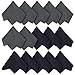 Microfiber Cleaning Cloths (15 Pack) - QKOO Cleaning Cloths - for Canon Nikon Sony Pentax Camera Lenses, Camera Screens, Digital DSLR Cameras, Digital SLRs, Glasses, Surface Tablet, PSP Screen, Monitor, Smartphones, Screens, Cell Phones, Tablets, LCD TV and Laptop Screens, Car GPS Screens, Watches and Any Other Delicate Surface (8 Black, 7 Grey ; 7 x 8 inches (18cm x 20cm)) QK15