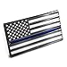 Thin Blue Line American Flag - Soft Enamel Metal Police Pin with Rubber Pin Back That Prevents Spinning. Perfect for Cop Uniform, Suit Lapel or Tie Tacks (Blue)