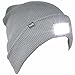 Trasfit Unisex 5 LED Knitted Beanie Hat for Camping, Grilling, Auto Repair, Jogging, Walking, or Handyman Working, Hands Free Led Beanie Cap (Grey)