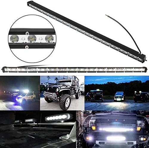 KDL Waterproof Extreme Slim 9000LM Cree Chip LED Off Road Light Bar Spot Flood Combo Beam (90W 32inch spot beam)