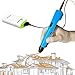 3D Pen For Kids ,Newest 3D Printing Pen Compatible ABS PLA Filament, KT-PRASE Portable 3D Printer Drawing Pen LCD Screen Supports Mobile Power (Blue)
