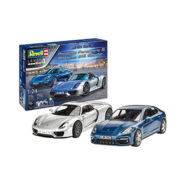 Revell RV05681 5681 Porsche Set Zubehör, Unlackiert