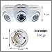 Metal Dome Security Camera 1080p Weatherproof for Outdoor and Indoor (4-in-1 Hikvision, Dahua CVI/TVI/AHD/960H Analog CVBS Compatible)
