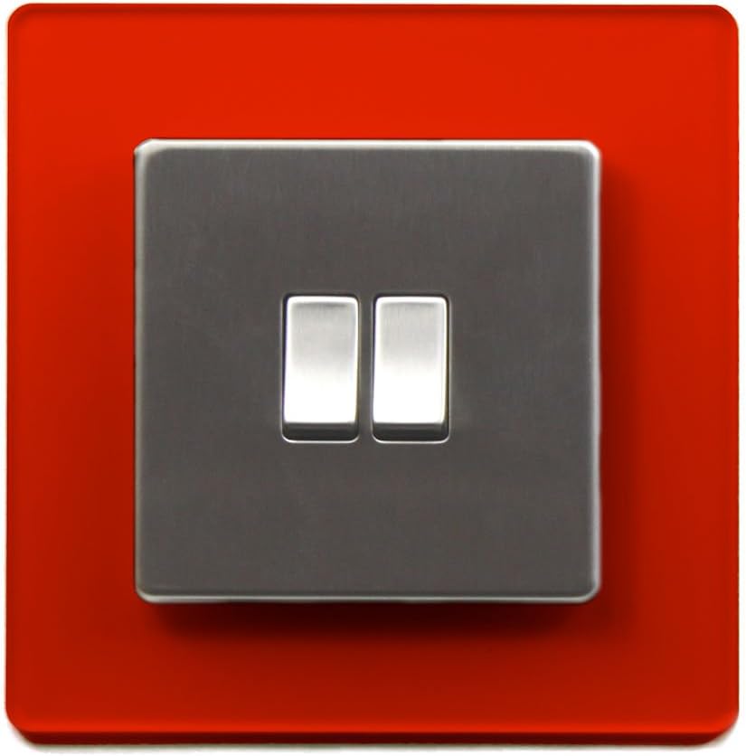 59 COLOURS Single Light Switch Surround Acrylic Finger Plate Panel