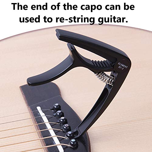 image for SOZEAL Caop, Guitar Capo(2 Pack), Strong and Durable(Black and Silver)
