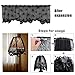 40 PCS Halloween Decorations Set Including Spiderweb Fireplace Mantle Scarf/Black Table Runner/Round Lace Tablecloth/Lamp Shade Cover with 36 PCS Scary 3D Bat Wall Stickers Eve Festive Party Supplies