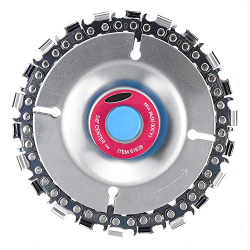Angle Grinder Attachments 22 Tooth Wood Carving Disc 4 Inch Grinder Chain Disc Chainsaw with a