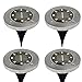 Wotryit LED Solar Power Buried Light Ground Lamp Outdoor Path Light Spot Lamp Yard Garden Lawn Landscape Decking Waterproof (8 LED, Cool White)