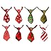 PUPTECK Christmas Dog Ties 16 Pack - Adjustable Small Pet Bow Tie Neckties for Puppy Cat Festival Collar Accessories