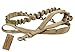 ArcEnCiel Heavy Duty Adjustable Nylon Tactical Military US Army Police Dog Training Leash Elastic Pet Quick Release Tactical Collars (Coyote Brown)