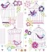 Wall Pops WPK0625 Chirping The Day Away Wall Decals, Two 17. 25-inch by 39-inch sheets