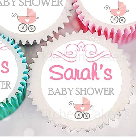 personalised baby shower cupcake toppers