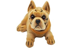 Bobble Head Boxer Car Dashboard Decoration, Nodding Dog Hood Ornament, Creative Puppy Crafts, Mascot Gift for Truck Vehicle H