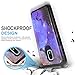 TJS Galaxy J7 2018/J7 Refine/J7 Star/J7 Eon/J7 TOP/J7 Aero/J7 Crown/J7 Aura/J7 V 2nd Gen Case [Full Coverage Tempered Glass Screen Protector] Dual Layer Hybrid Shockproof Phone Case Armor (Stardust)