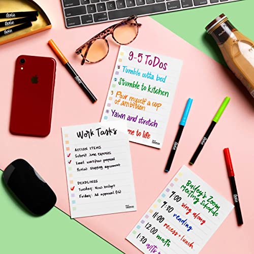 mc squares Reusable ToDo List Whiteboards 6Pack. Lined Sticky Notes