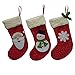 Creazy 3pcs/set Christmas Decorations Santa Claus Snowman Candy Socks Gifts Bag