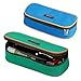 2 Pack(Blue+Green Colors) Pencil Case,IPOW Homecube Big Capacity Pen Bag Makeup Pouch Durable Students Stationery With Double Zipper