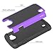 OEAGO LG K4 LTE Case, LG Spree Case, LG Rebel LTE Case Cover Accessories - Shock-Absorption Dual Layer Defender Protective Case Cover for LG K4 LTE/LG Spree/LG Rebel LTE/LG Optimus Zone 3 - Purple