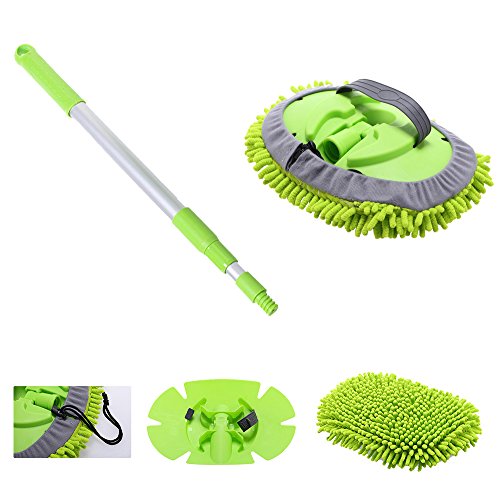 Xifando Three-Section Telescopic Aluminum Alloy Rod Long-Handled Broom&Mop, Mini Broom with Dustpan Set