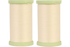 (2 Pack) Coats Dual Duty Plus CREAM Hand Quilting Thread Strong all purpose with glace finish