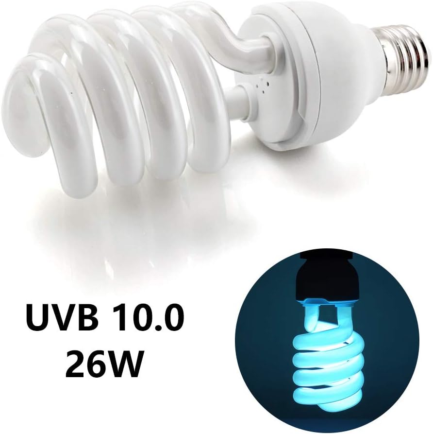 AMZCOOL Reptile UVB 10.0 Compact Fluorescent Tropical Desert Terrarium Lamp