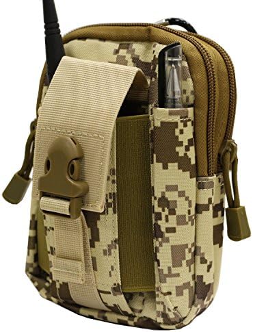 CenBuy Universal Multipurpose Tactical Cover EDC Security Pack outdoor Carry Case Pouch Belt Waist Bag Gadget Money Pocket for iPhone 7 Plus Samsung Galaxy S7 Note5 LG G5 iPhone 7 (Desert Digital)