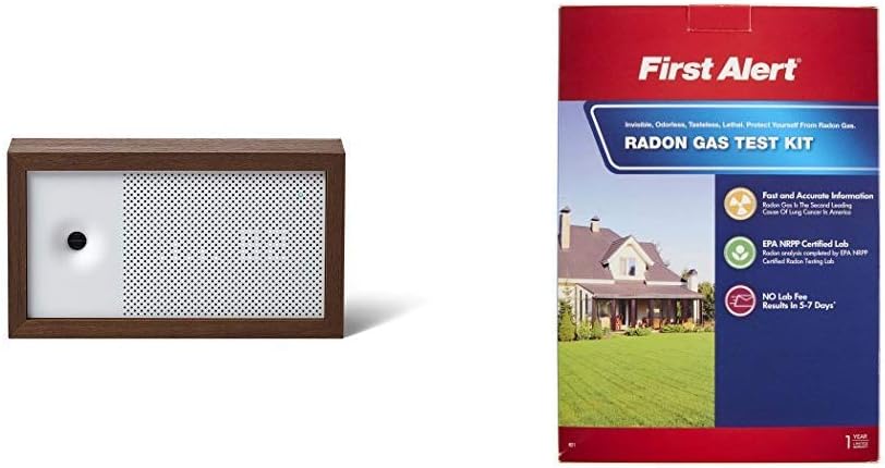 Awair 2nd Edition Air Quality Monitor Bundle with First Alert Radon Gas Test Kit, RD1