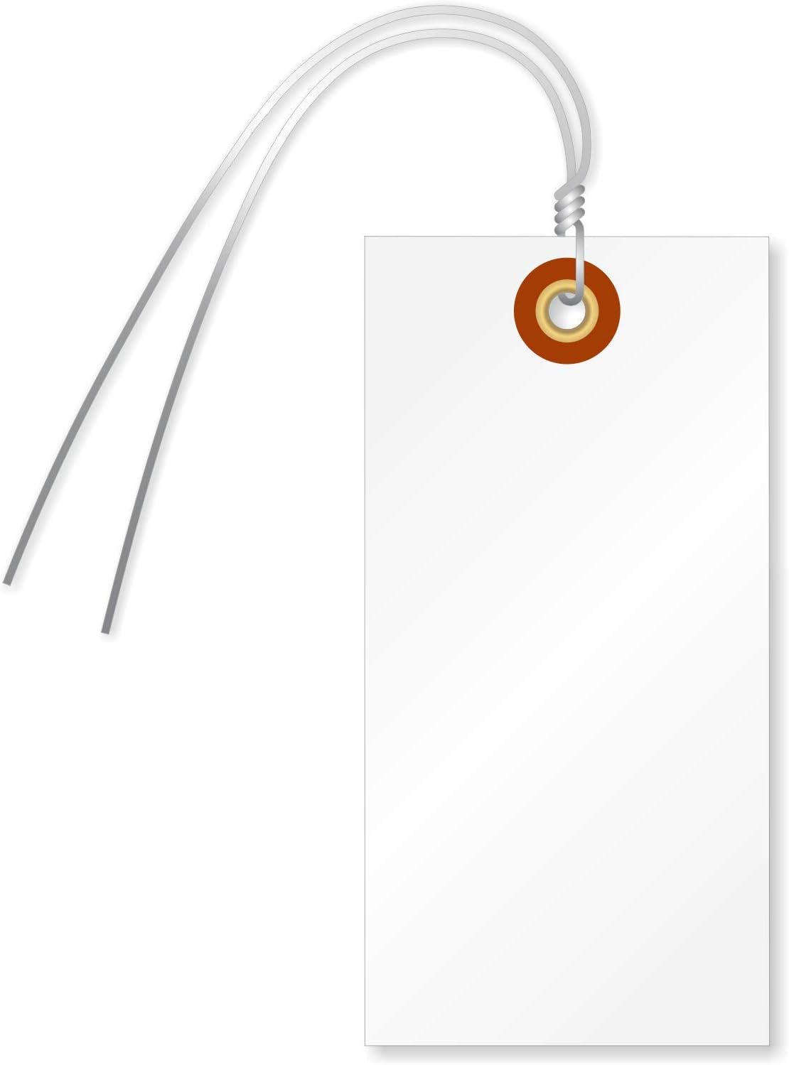 SmartSign Blank Tyvek Shipping Tags with Wire, Size 5 4