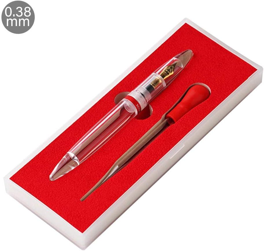 Kapokilly Fountain Pens - MOONMAN M2 Dropper Iridium Point Extra Fine Nib Transparent Fountain Pens